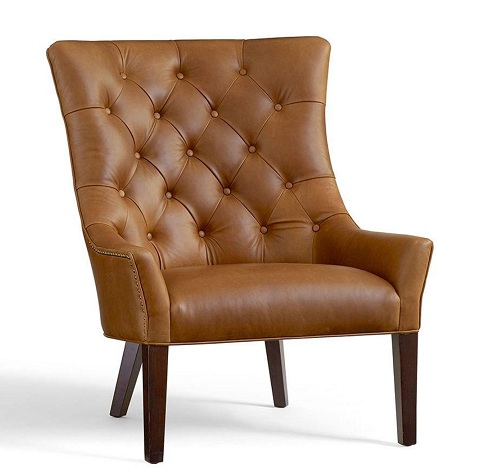 Leather Tufted Chair