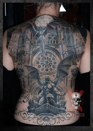 Marvellous Gargoyle Tattoo Design