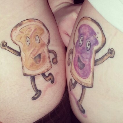 Matching Bread Slice Creative Tattoo