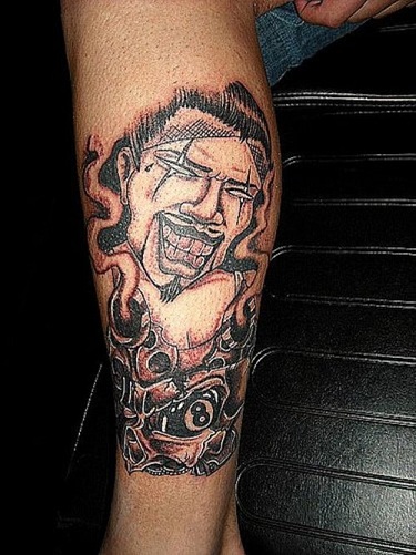 Mexican Joker with Eight Ball Tattoo Designs