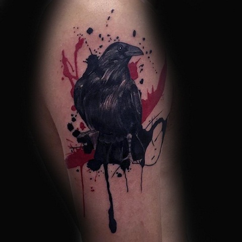 Modern Crow Tattoo Designs