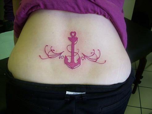 Pink Tattoo for Girls Back
