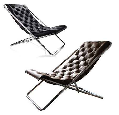 Relaxing Leather Deck Chairs