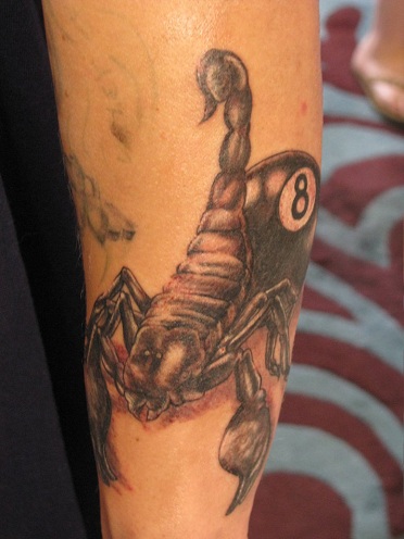 Scorpion Eight Ball Tattoo Designs