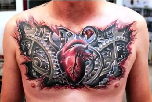 Tattoos by Craig Holmes  Iron Horse Tattoo Studio  Freehand biomechanical  chest piece started and