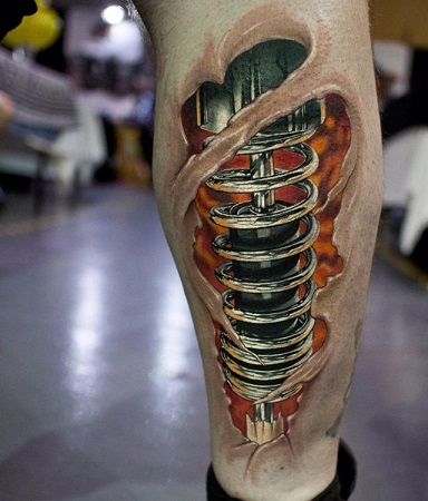 Shock Absorber Biomechanical Tattoo Designs