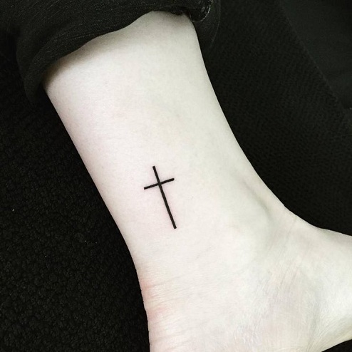 Simple Cross Tattoo Design