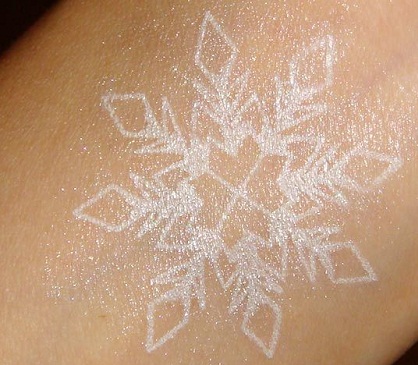 Snowflake Tattoo in white Design