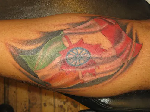Indian Flag Tattoo  Small tattoo designs Tattoos Tattoo trends