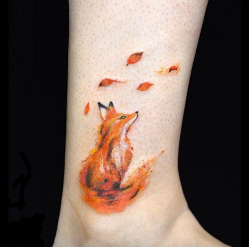 Stylish Fox Tattoo Designs