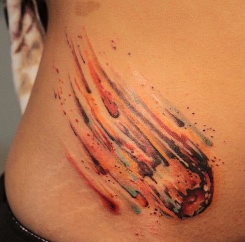 The Fiery Comet Celestial Tattoo