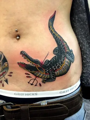 Share more than 73 minimalist alligator tattoo latest  incdgdbentre