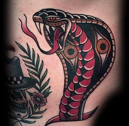 Traditional Pattern Cobra Tattoo