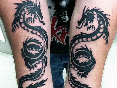 Double Dragon tattoo