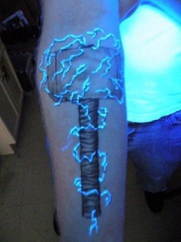 UV Lightning tattoo designs