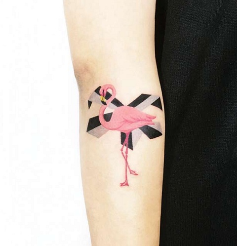 Flamingo Tattoos on forearm