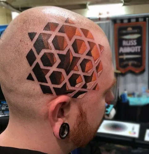 tattoo optical illusion minimal triangle geometrical  Geometric art  tattoo Geometric sleeve tattoo Triangle tattoos