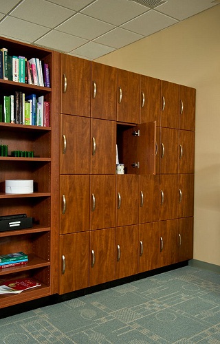 Wooden Office Locker Design