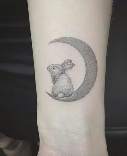 Tattoo uploaded by Xavier  Minimalist tattoo by Sara Ink bunny rabbit  cute minimalist subtle microtattoo bunnytattoo SaraInk  Tattoodo