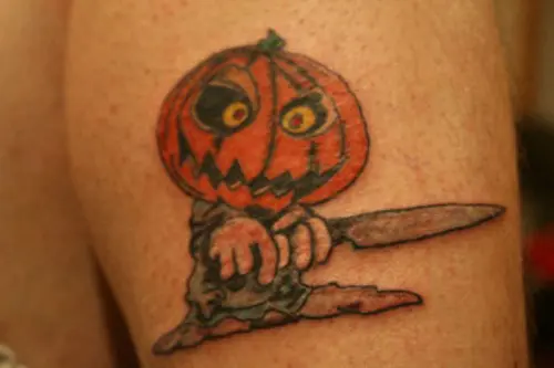 Evil Pumpkin tattoo by Michal Ledwig  Post 27200