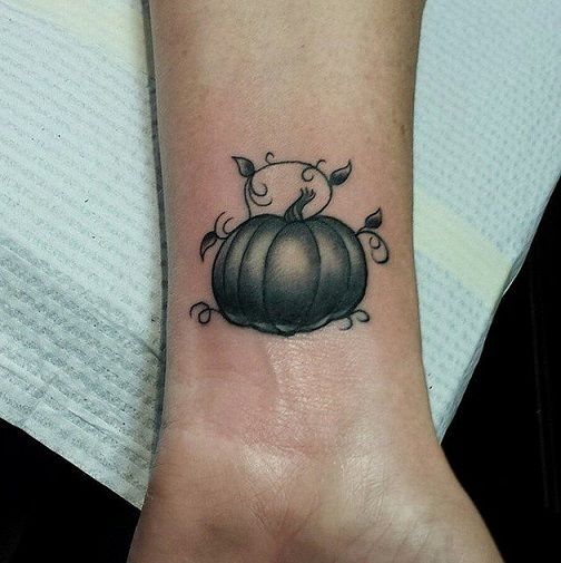 Eye Catchy Pumpkin Tattoo Design