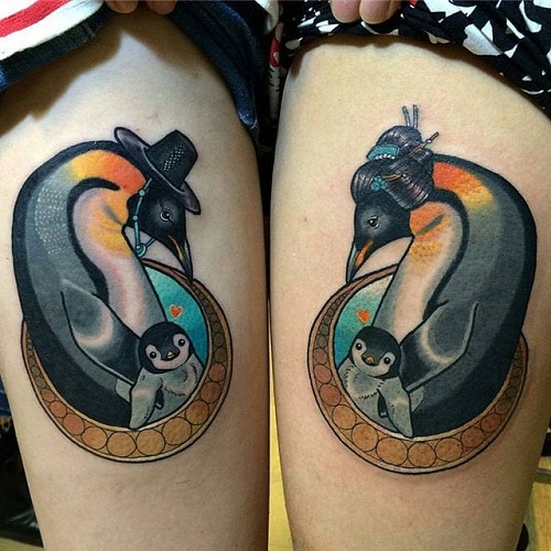 Family Penguin Tattoo