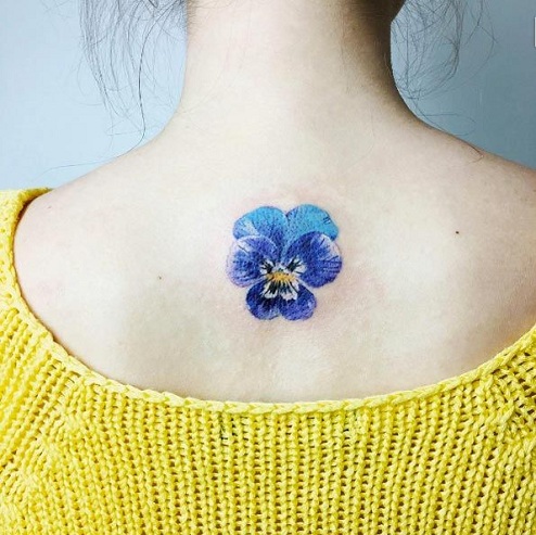Gorgeous Pansy on Back