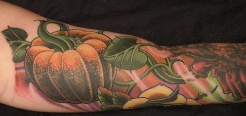 Incredible Pumpkin Tattoo Design