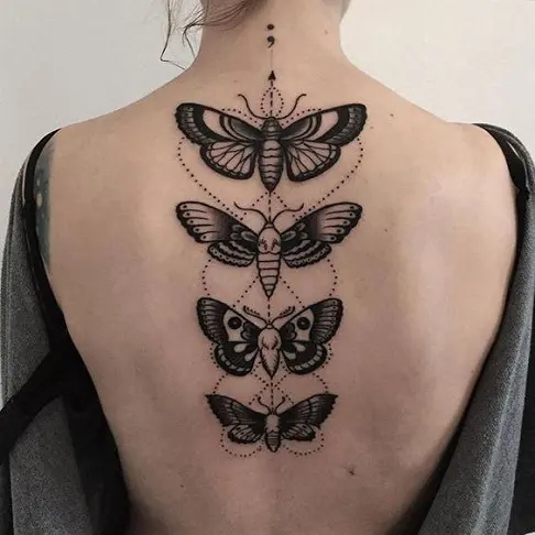 Death head moth back piece by  Nevermore Tattoo Parlour  Facebook