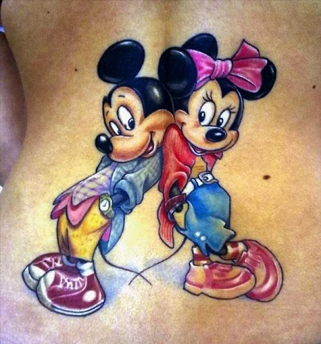 Mickey and Minnie Mouse Easy Disney Tattoos  Easy Disney Tattoos  Easy  Tattoos  Crayon