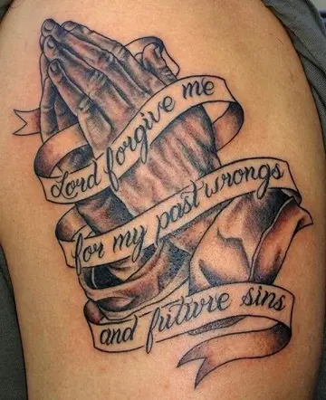 Isaiah 4110 Praying Hands temporary tattoo  Tattooed Now 