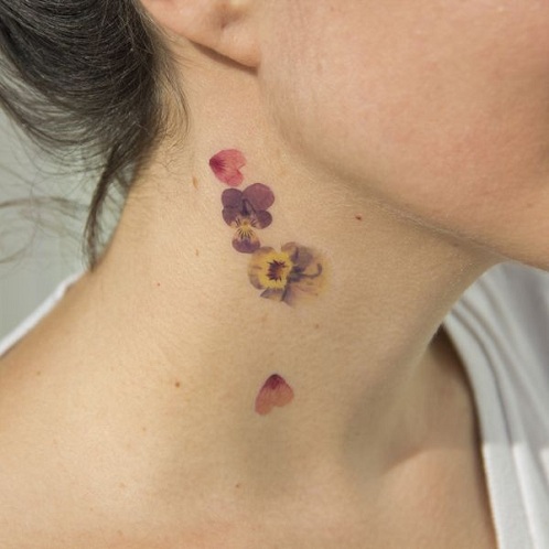 Pansy Delicate Tattoo