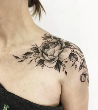 Peony on my neck Done by John Raftery at Mercy tattoo SLC Utah  rtattoos
