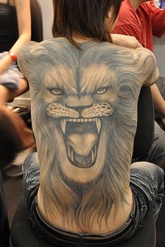 Powerful Mouth Tattoo Design