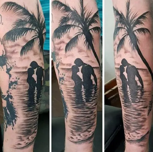 Matching three tree tattoos - Tattoogrid.net