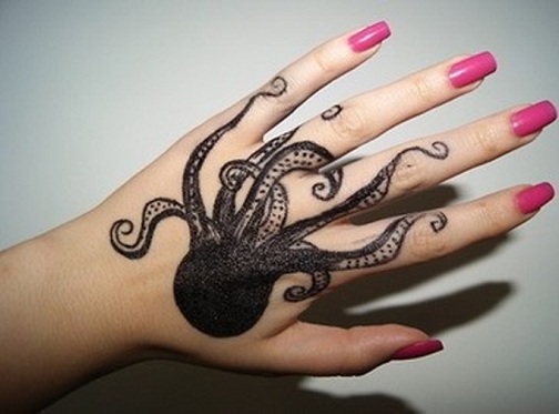 Scary Octopus Tattoo Design