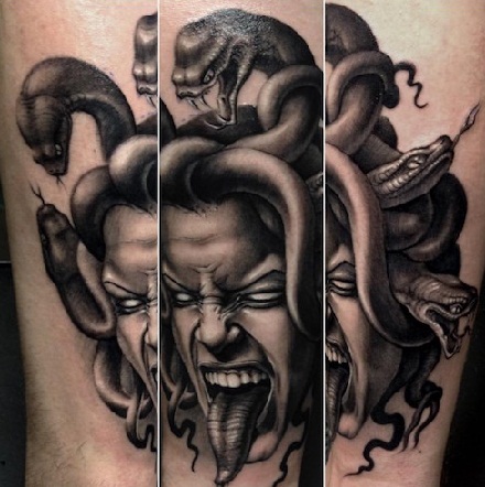 Medusa Scaryp attern Tattoo Designs