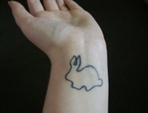 Simple Rabbit Tattoo Design