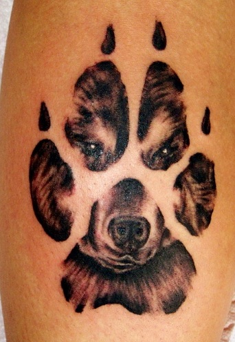 Wolf Paw Print Tattoo Designs