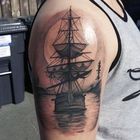 Arm Ship Tattoo