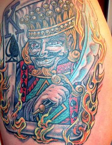 artistic king of spade tattoo design