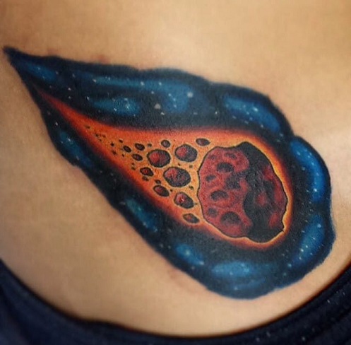 Asteroids in Space Tattoo