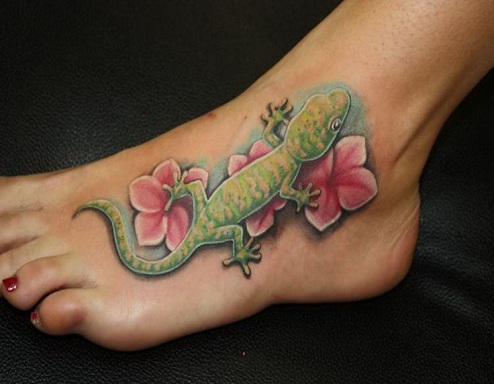 Attractive Reptile Tattoo Design