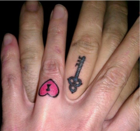 Awesome Wedding Ring Tattoos Design
