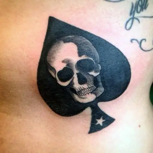 Ace Skull  Ace tattoo Ace of spades tattoo Spade tattoo