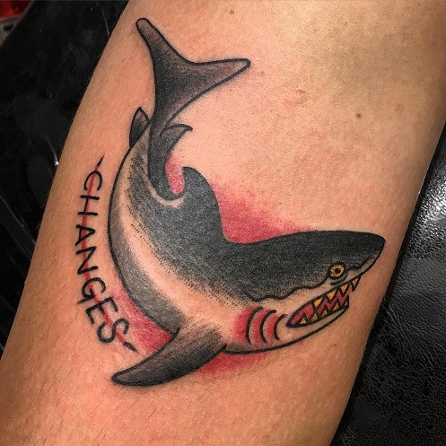 Cartoon Shark Tattoo