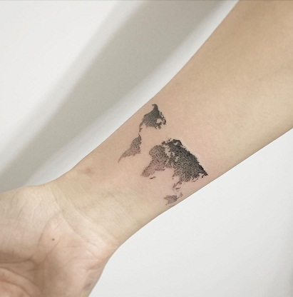9 Best World Map Tattoo Designs And Meaning For Adventurers
