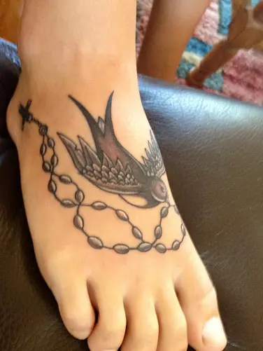 Tattoo of Rosaries Ankle