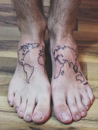 World Map Tattoo  Solo Backpacker  Flickr