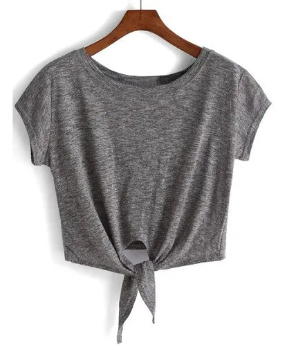 Knot Crop T-Shirt for Ladies